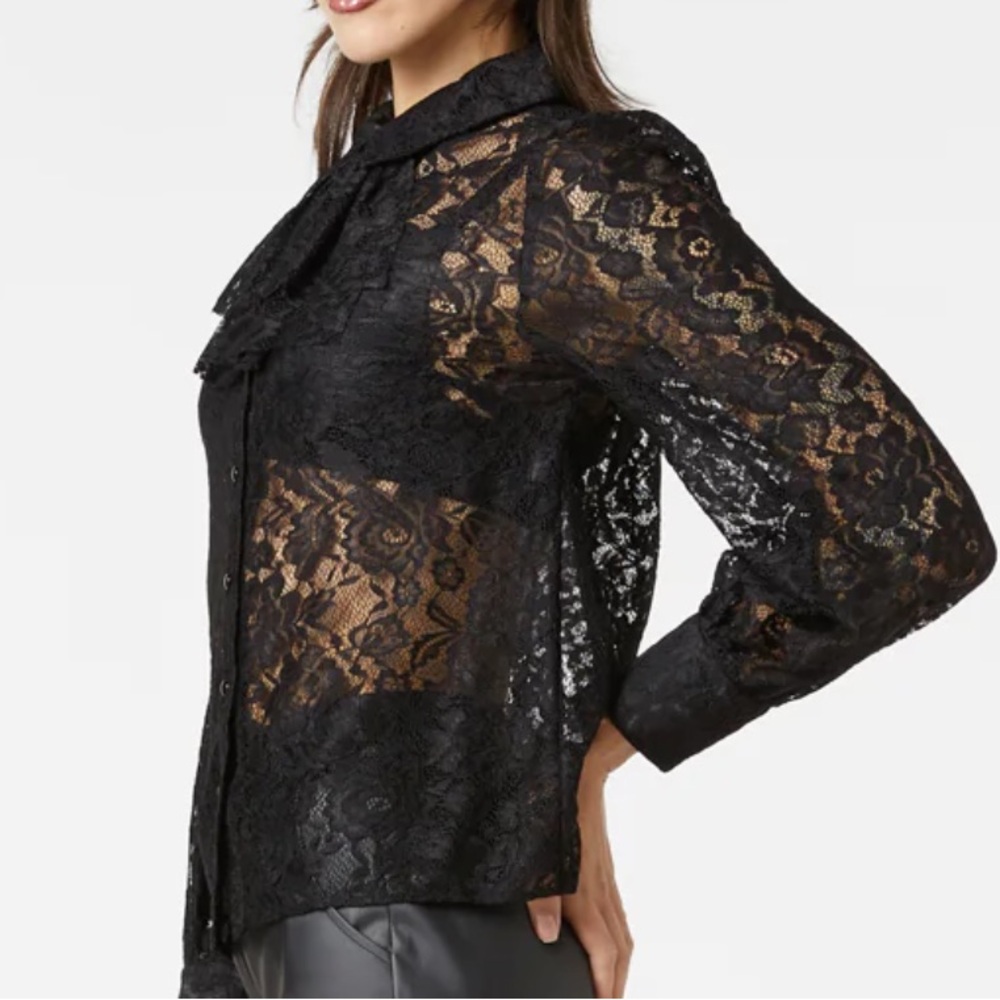 NWT Dangerfield Duchess Cravat Lace Blouse - Picture 3 of 15